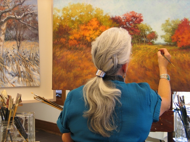 Suzanne at her Easel