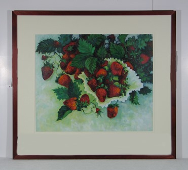 Wild Strawberry Round-Up Framed